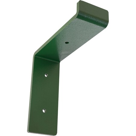 Ekena Millwork Steel Truss Shelf Bracket, Hammered Deep Green 2"W x 6"D x 6 1/4"H BKTM02X06X06TSHDG
